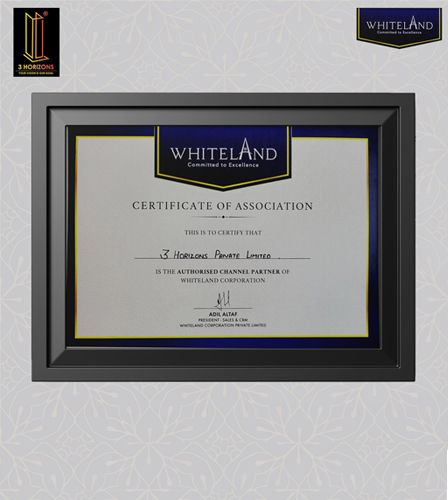 whiteland certificate of association with 3 horizons pvt ltd